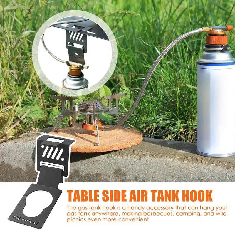 Propane Tank Hanger Outdoor Iron Multipurpose Hanger Space-Saving Camping Stove Accessories Portable Tank Hook For Efficient