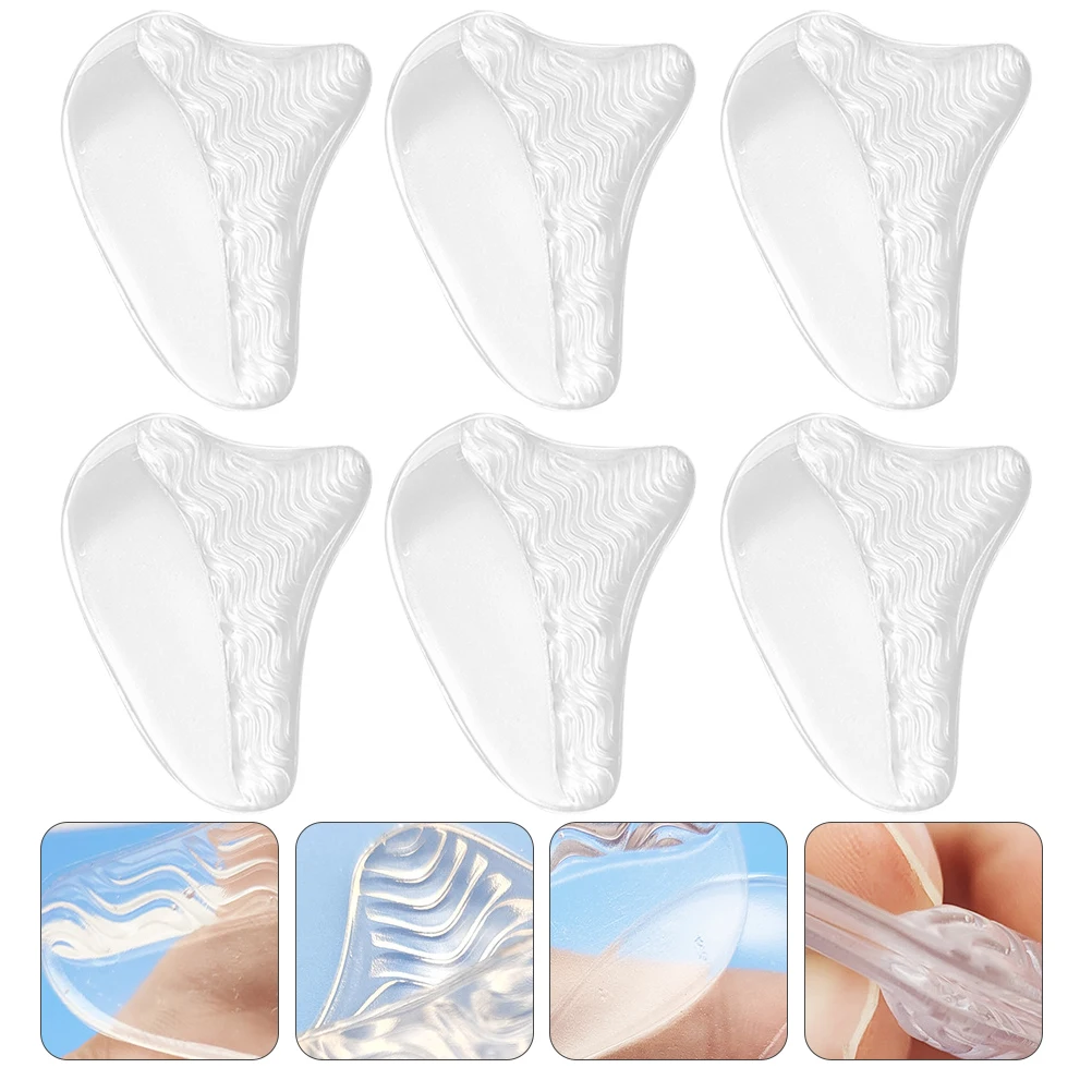 

3 Pairs Forefoot Pad Absorption Shoe Protective Cushion Non Slip Breathable Walking Pain Relief Silicone Foot Care Tools