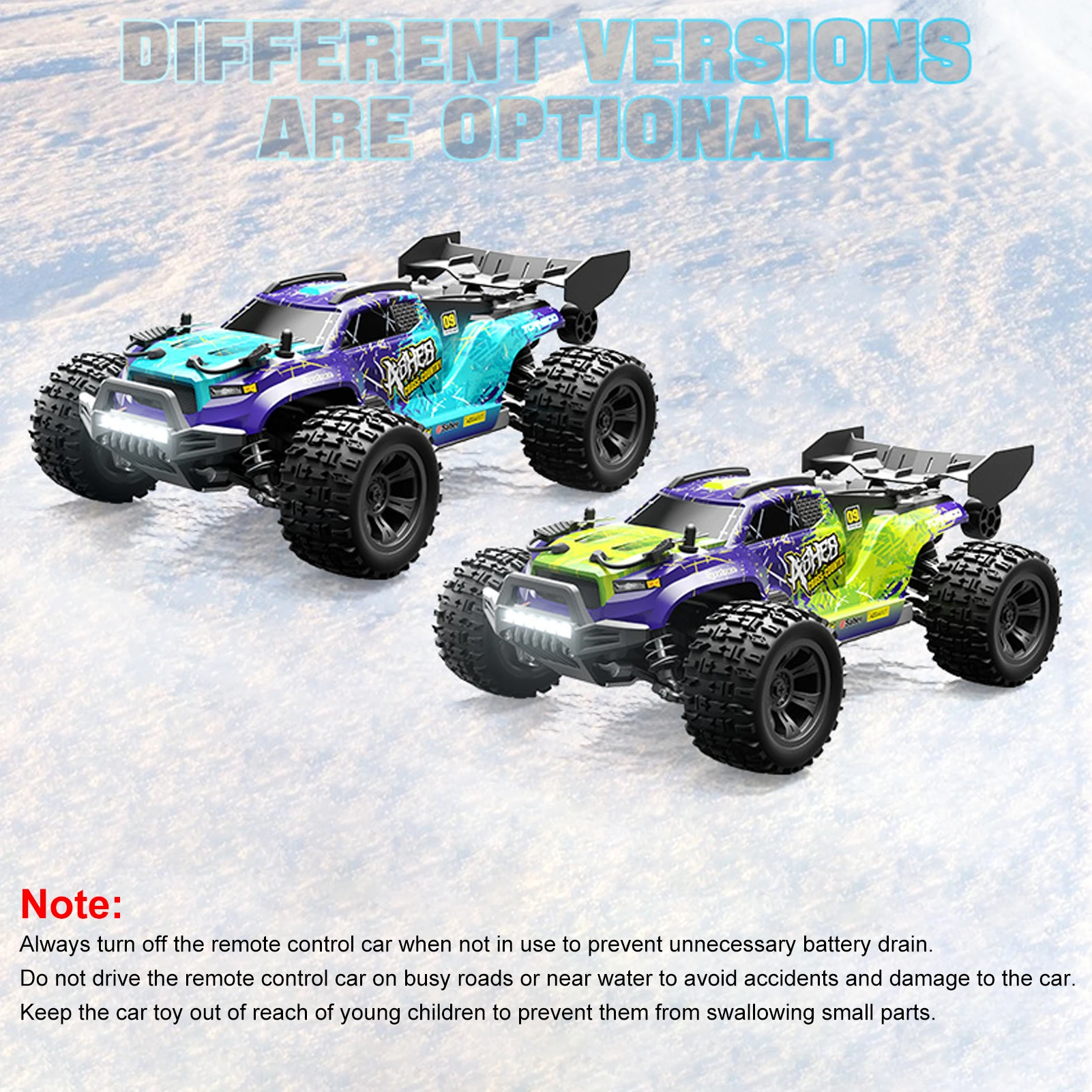 Remote Control Car 1:18 Scale 28 KM/H High Speed Vehicle 4WD All Terrains Crawler Car with LED Headlights Remote Control Car