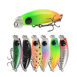 Isca minnow afundando para a pesca da truta, isca artificial, wobblers plásticos duros, mini crankbait, para lúcio, 43mm, 2.7g, 1pc