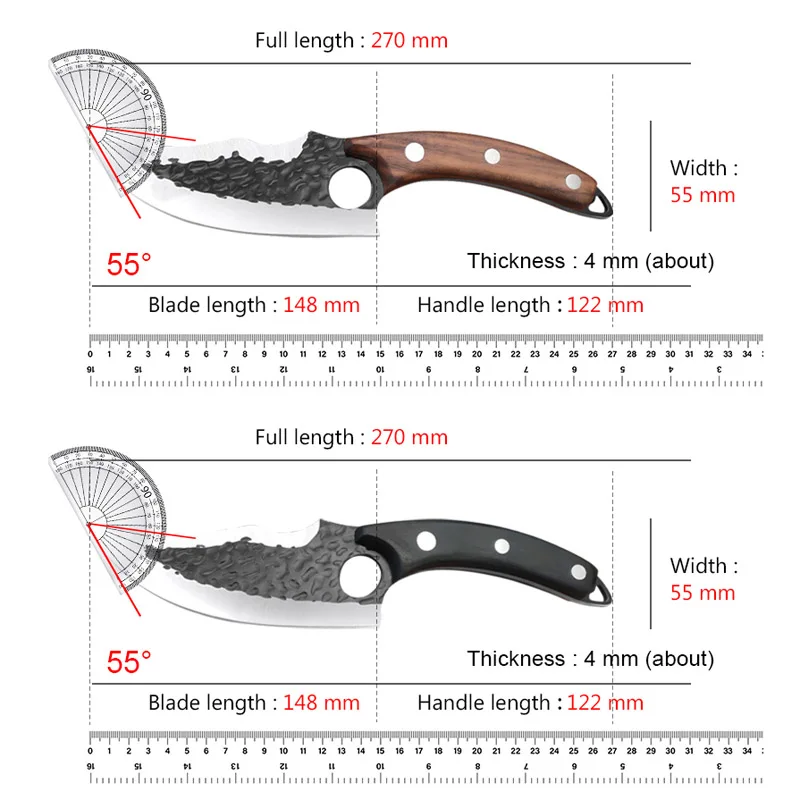 Stainless Steel Boning Knife Fishing Knife Meat Cleaver Butcher Knife Handmade Forged Kitchen Knife