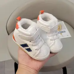 Fashionable Winter Warm And Non Slip Casual Shoes 0-18M Newborn High Top PU Sports Shoes For Infants And Young Children Walking