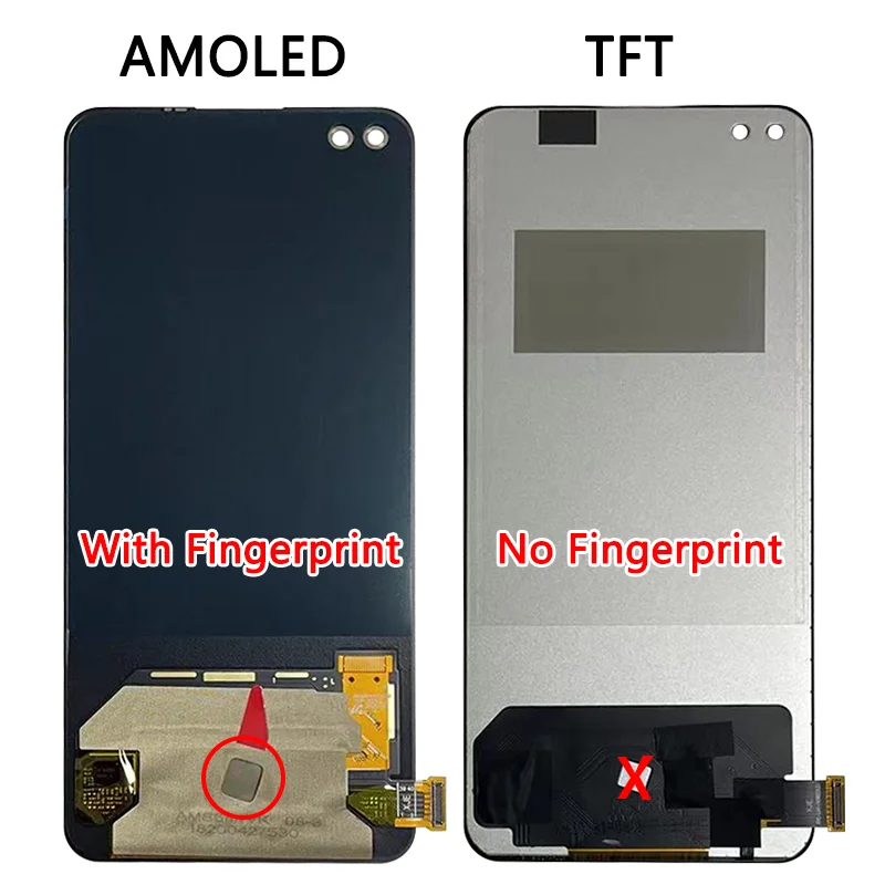 Super AMOLED For OnePlus One plus Nord LCD Display Touch Screen Digitizer Panel For 1+Nord 5G AC2003 AC2001 LCD Frame