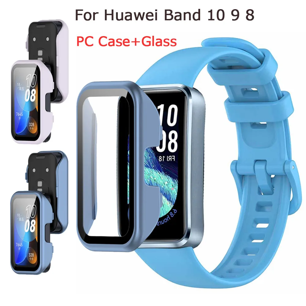 

Bumper Glass for Huawei Band 10 9 8 Smart Watch PC Case Screen Protector Cover Frame for Huawei Band 8 9 10 Shell Accessories