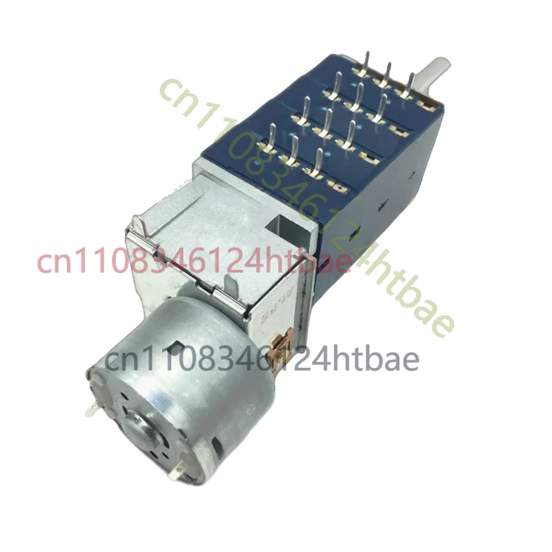 For ALPS RK27 50KA 100KAx4 Motor Rotary Potentiometer 12Pin Half Shaft No Detent Quad-unit HiFi Amplifier Audio Volume Control