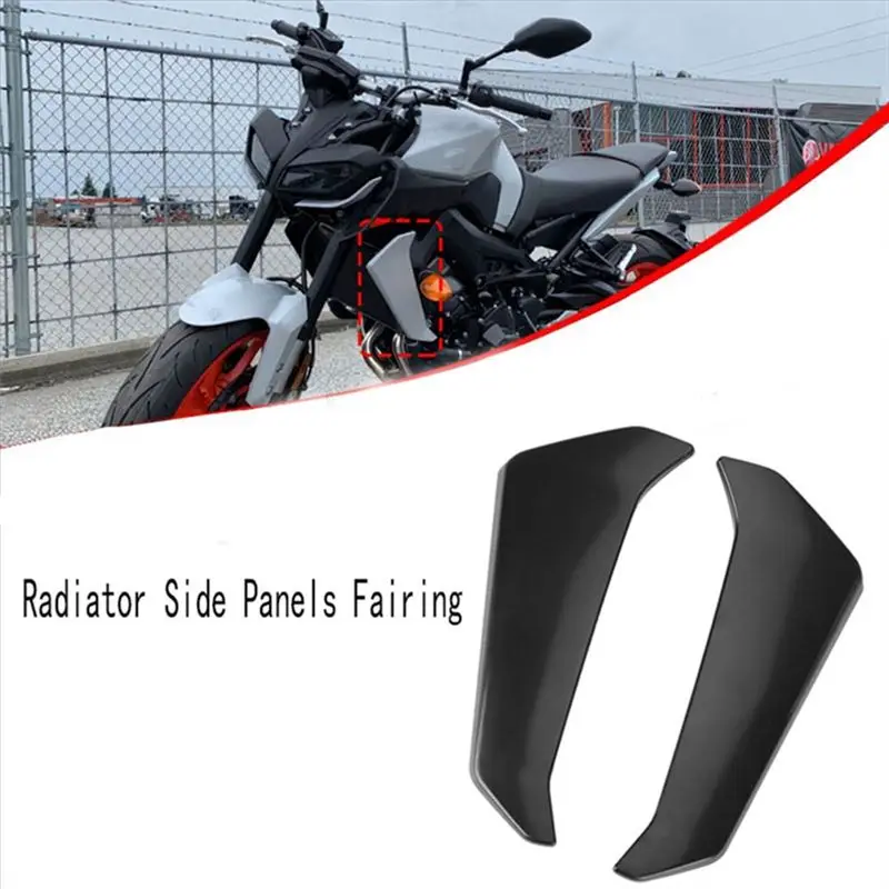 Authentic Black Motorcycle Radiator Side Panels Protector Cover Fairing For MT09 MT-09 MT 09 2017-2020 Parts
