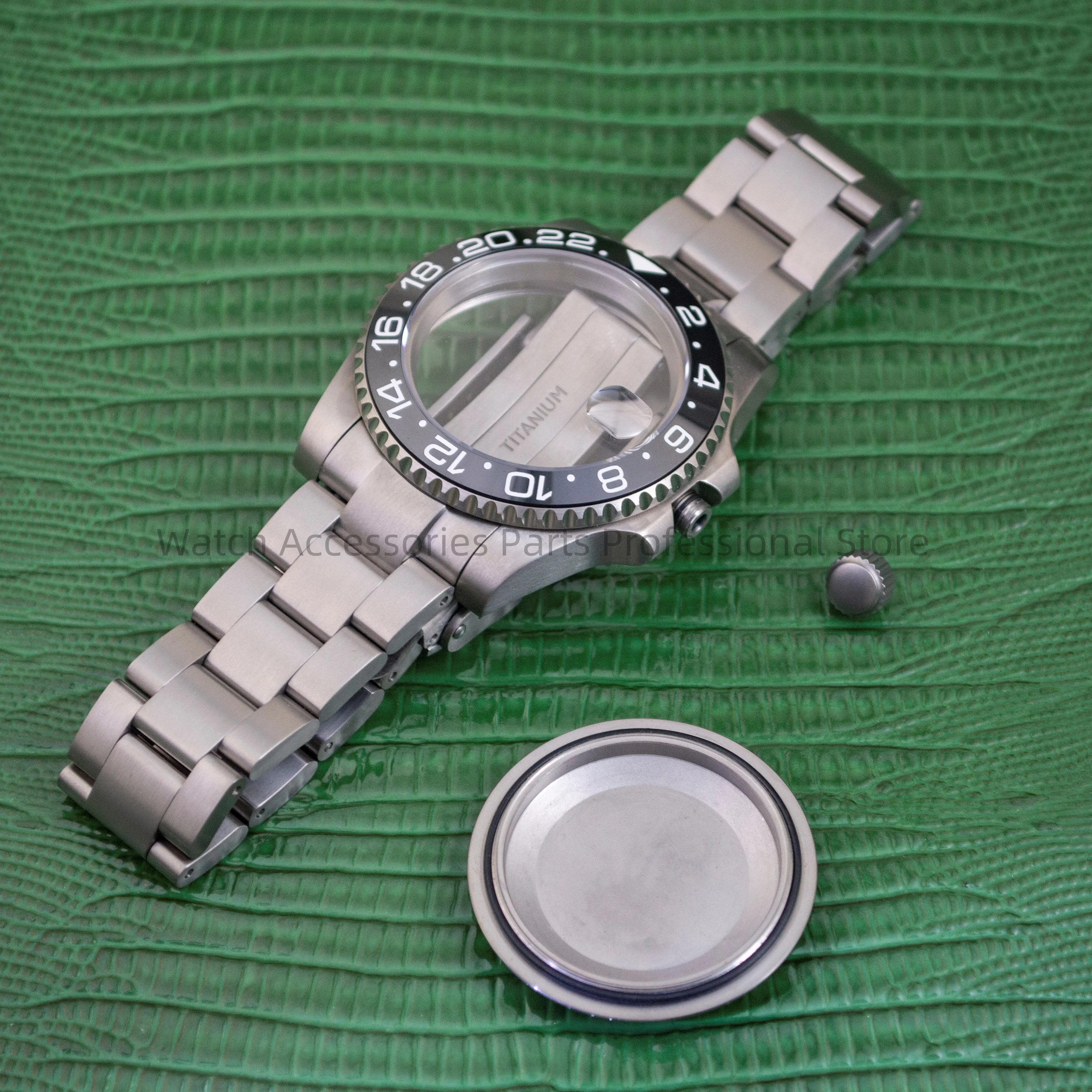 40mm Titanium Watch Case Strap Sapphire Glass 20mm Titanium Watch Band For ETA2824 NH35 NH36 SUB GMT Watch Accessories