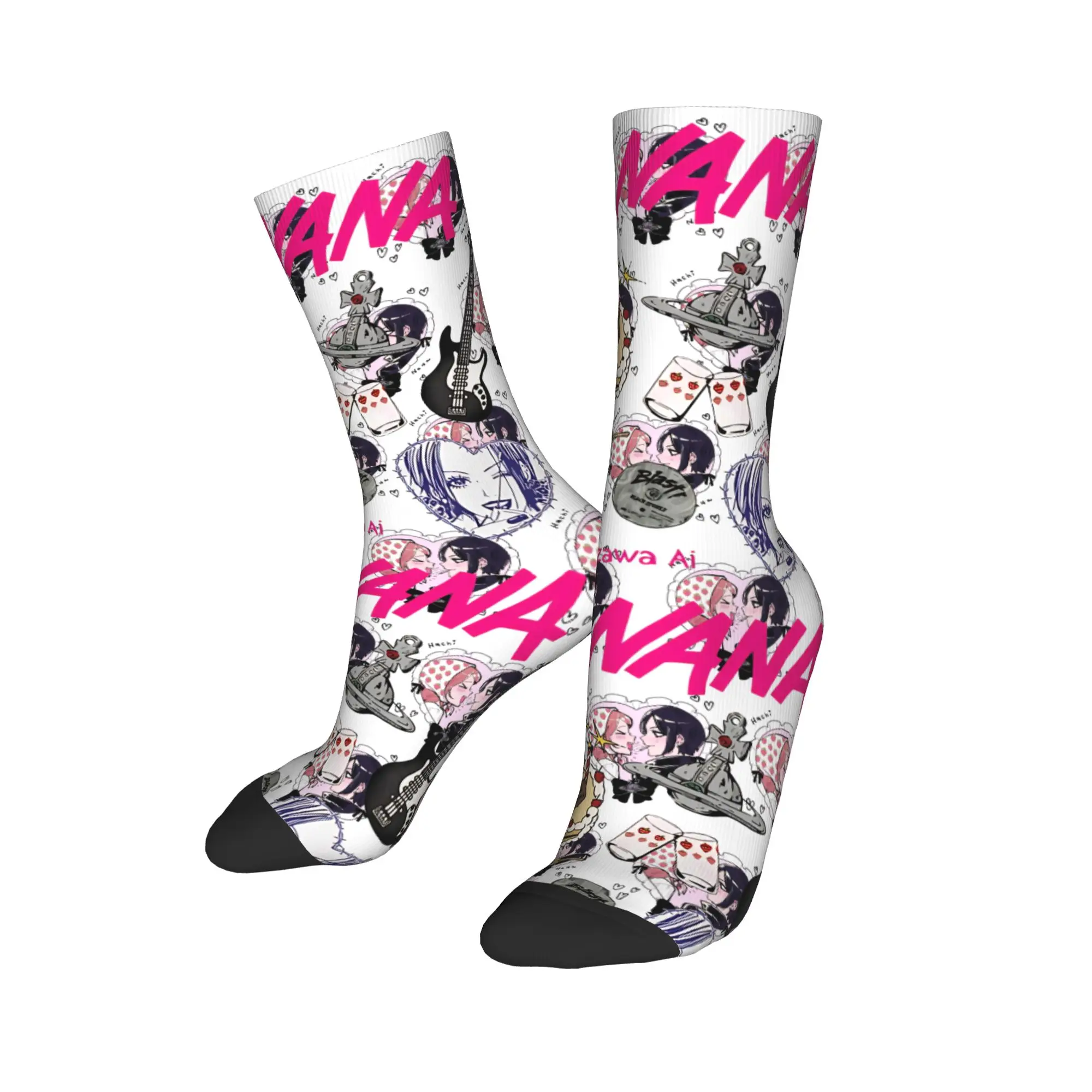 

Зимние теплые повседневные женские и мужские носки Nana Hachi Manga, впитывающие пот носки для скейтборда в стиле аниме