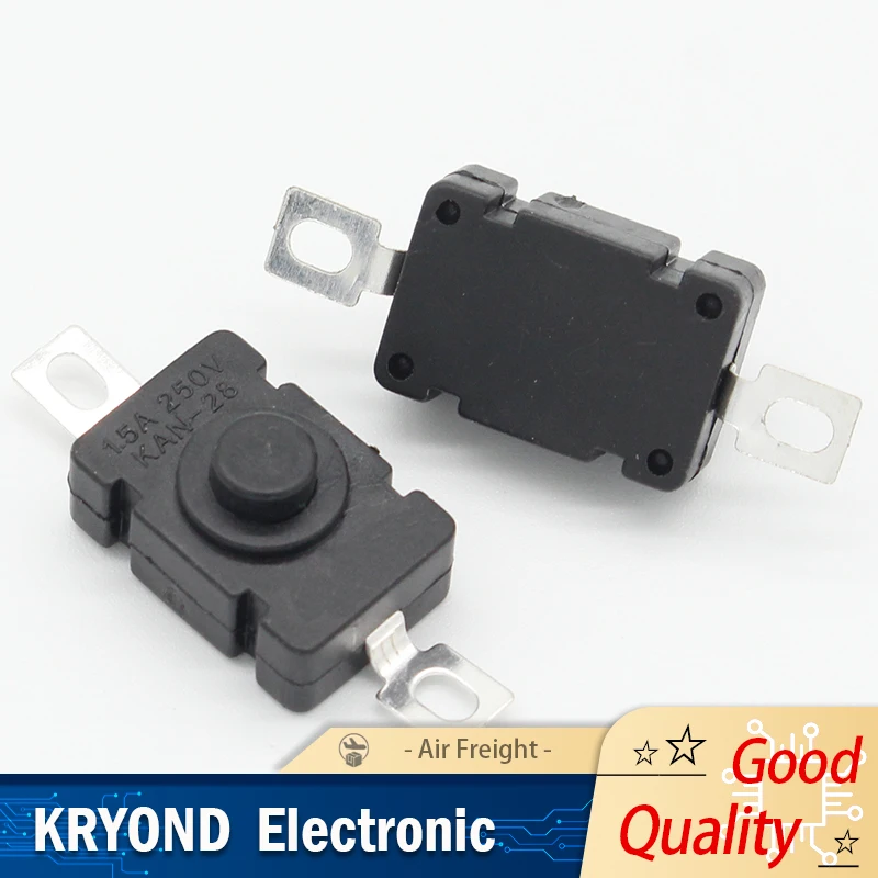 

10 шт. KAN-28 1,5 А 250 В переключатели фонарика самоблокирующиеся SMD 18x12 мм кнопочные переключатели 1812-28A