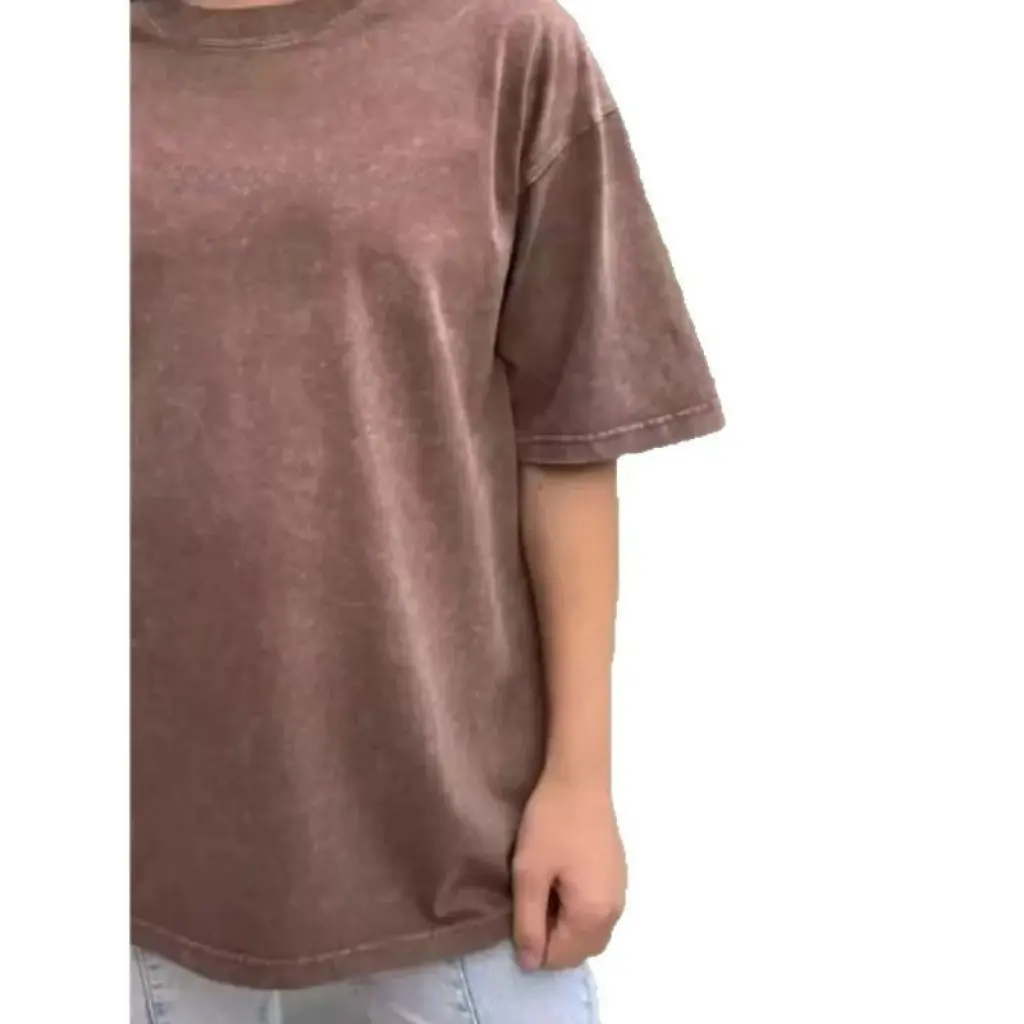 

American Retro Washed Cotton T-shirt Summer New Loose Casual Top for Women Short-sleeved All-match Niche Fashion