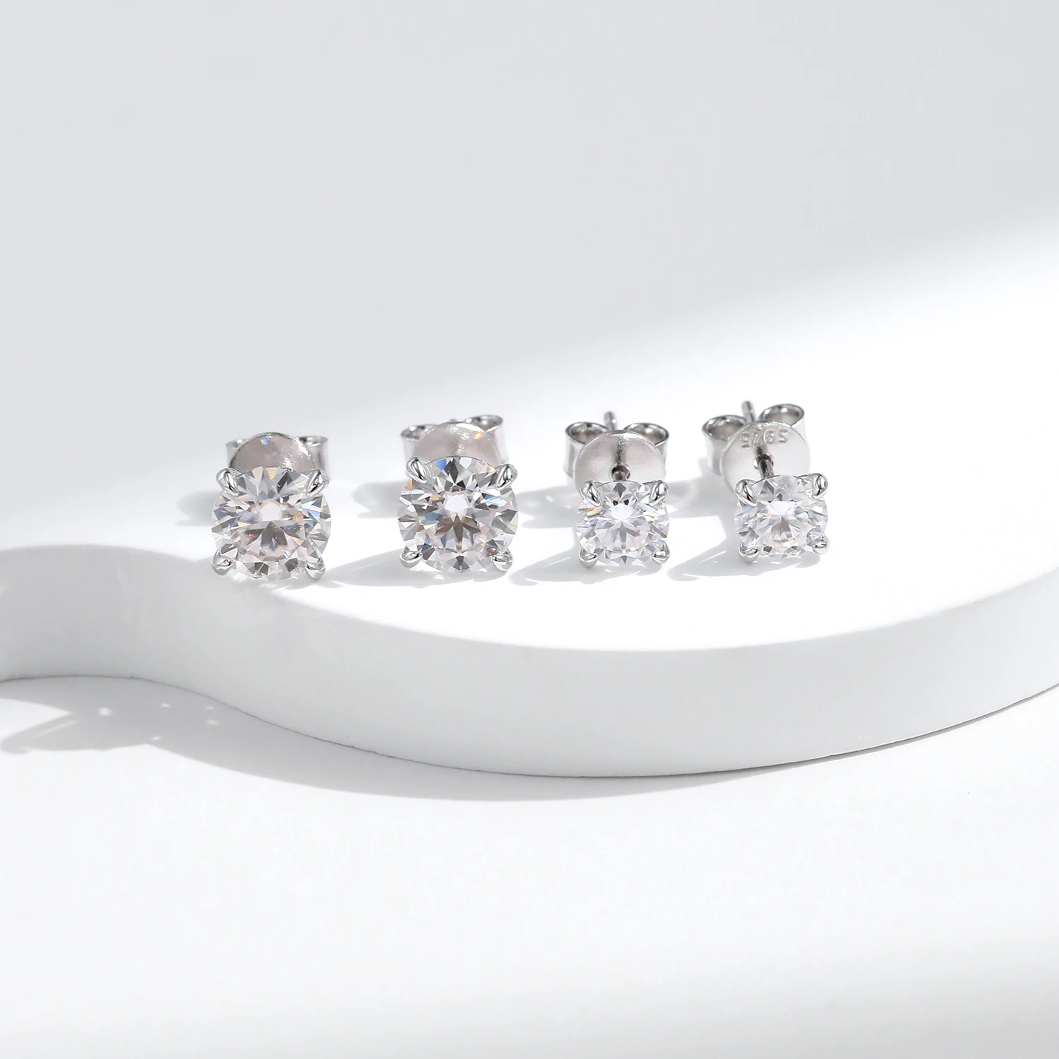 MODIAN D Color 1CT Moissanite Stud Earrings 925 Sterling Silver Wedding Engagement Lab Created Diamond Jewelry For Women Gift