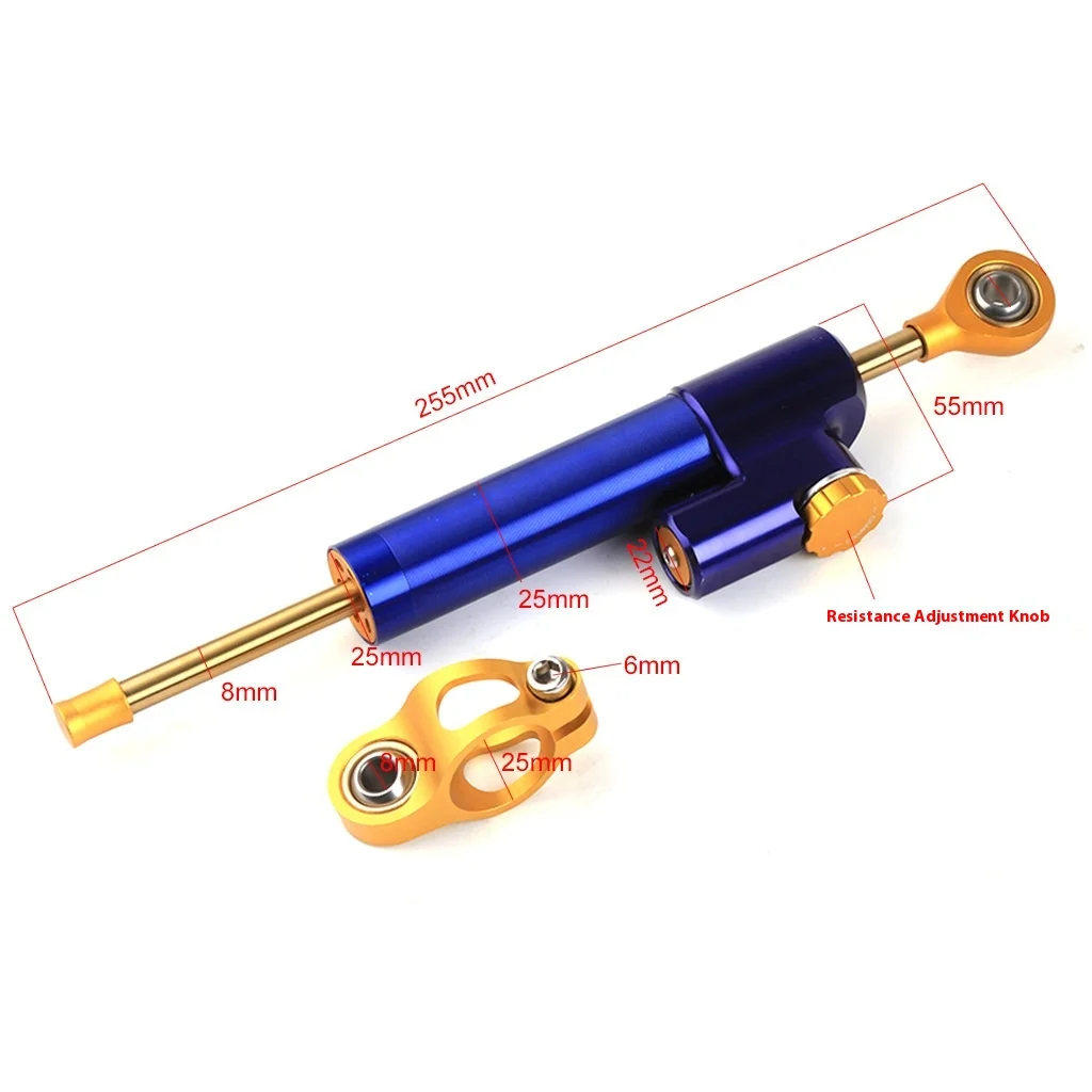 Universal Titanium Handlebar Accessory Shock Absorber Direction Damper Front Steering Stabilizer for Motorcycles Cross-Border