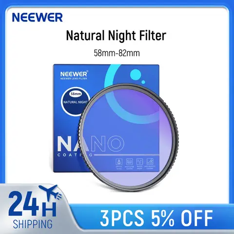 NEEWER Natural Night Filter with HD Neodymium Glass Build Light Pollution Reduction Filter with Anti Reflective and Anti Finger