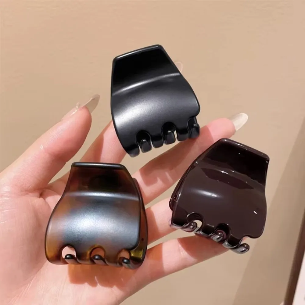 Tortoiseshell High Ponytail Anchor Hair Claw Matte Fluffy Hair Volume Shark Clip Long Lasting Styling Back of The Head Clip