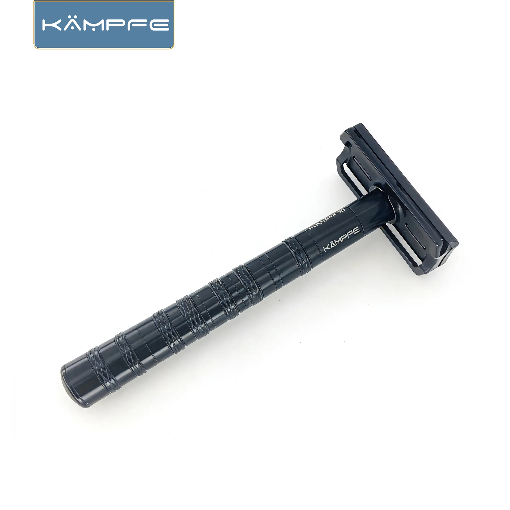 KAMPFE Maquinilla de afeitar manual de doble filo de aluminio reutilizable - Navajas de peluquero de afeitar de seguridad respetuosas con la piel para el cuidado de la barba de los hombres