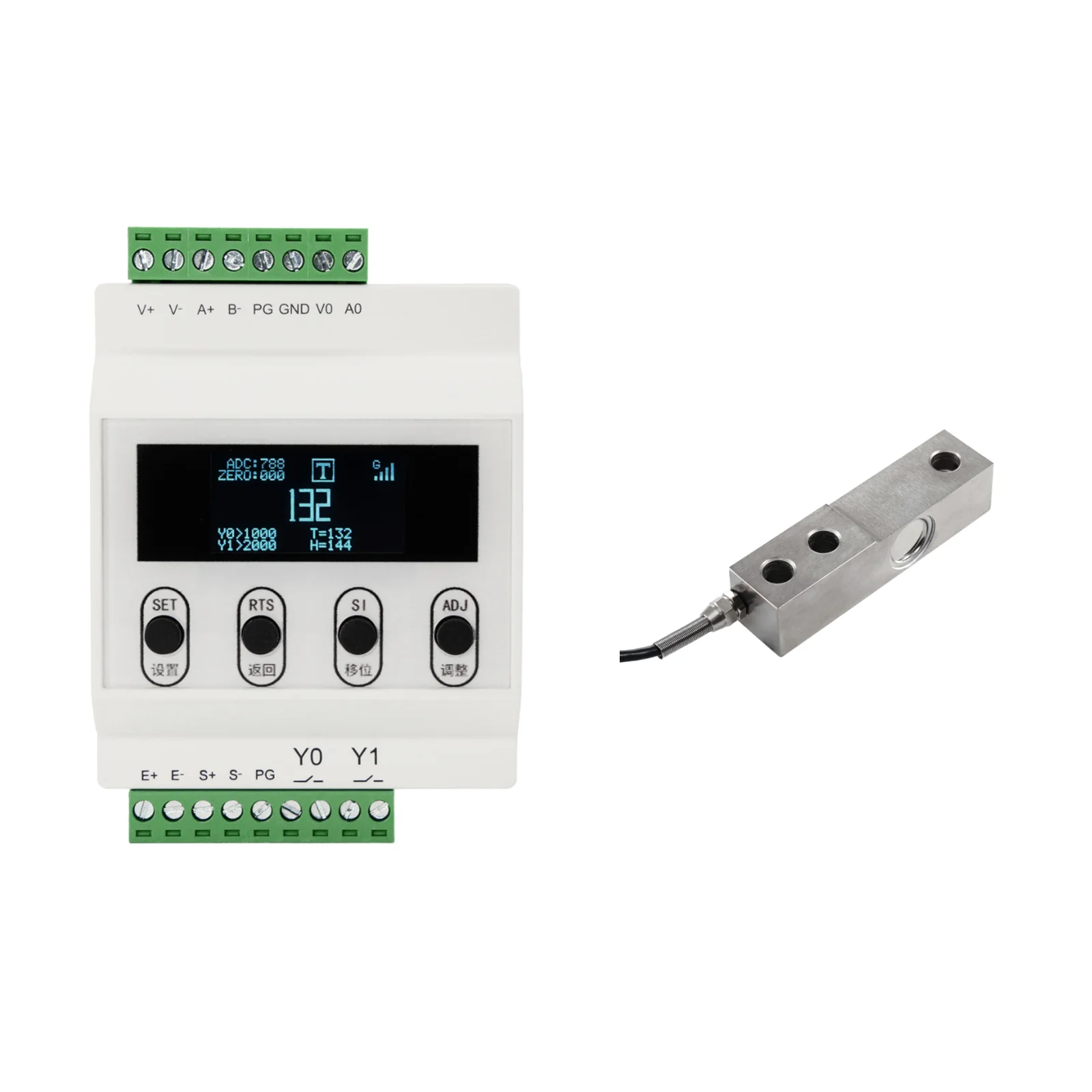 Beam Type Load Cell Sensor with Transmitter Load Cell Amplifier 4-20mA Test Tension and Compression 50G 100KG 200KG 300KG