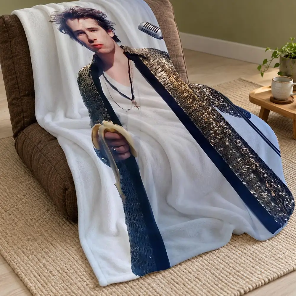 Jeffrey Scott Buckley Singer Throw Double Sided Flannel Throw Blanket Soft Warm Washable Home Decor