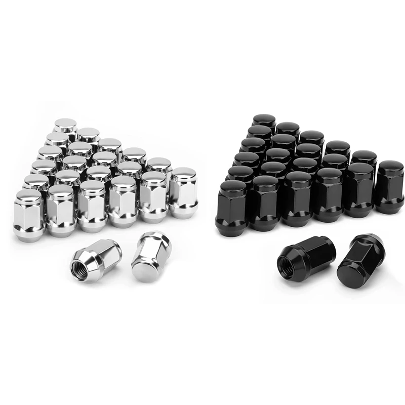 24PCS 12X1.5 Lug Nut Closed End Bulge Acorn Cone Lugnuts, For 2007-2022 FJ Cruiser,2001-2007 Sequoia