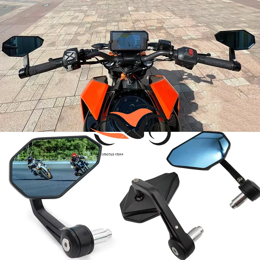

For Ducati BMW Honda CB650R Kawasaki Yamaha MT03 Suzuki GSXS750 Benelli Duke7/8"Motorcycle Rearview Rear View Mirror Side Mirror