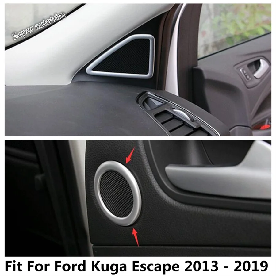 

Pillar A Frame / Inner Door Speaker Loudspeaker Decoration Cover Trim For Ford Kuga / Escape 2013 - 2019 Accessories Interior