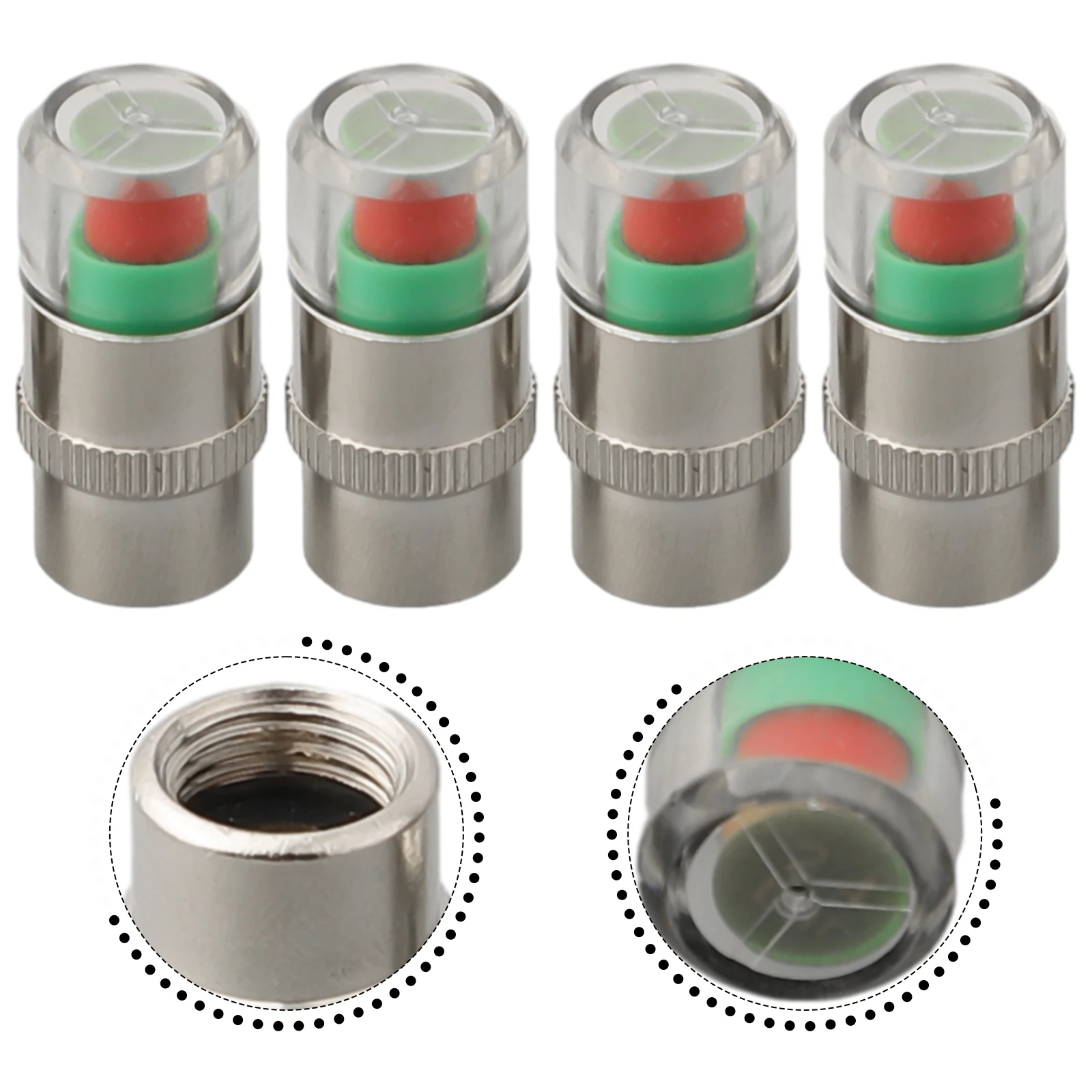 4PCS Car Auto Tire Pressure Test Monitor Valve Stem Cap Sensor Indicator External Valve Detection Motorcycle Tyre Cap