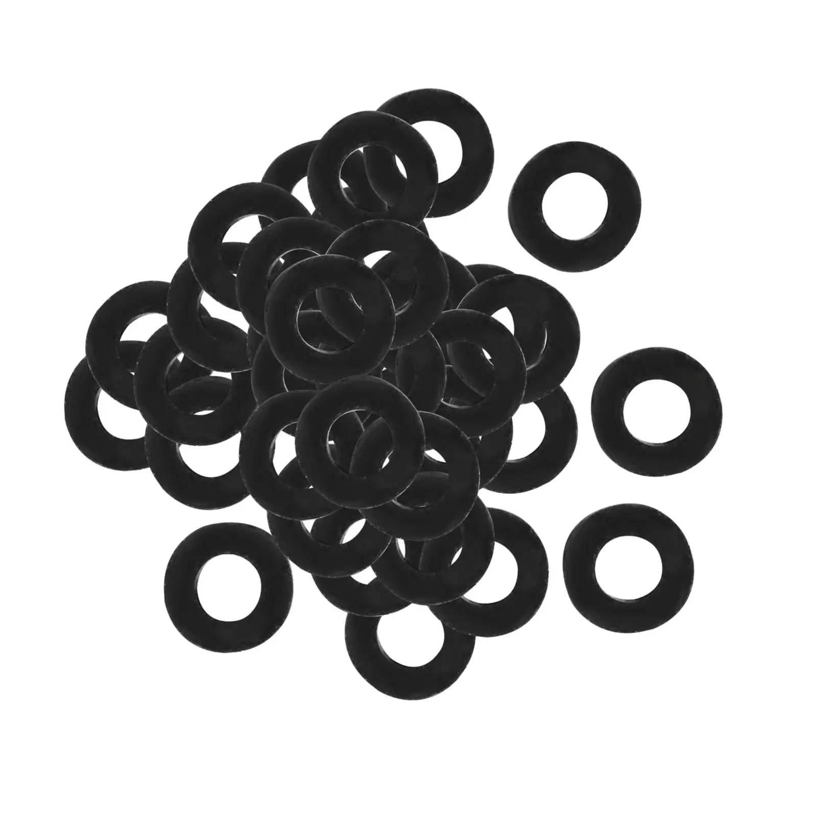 2x100Pcs Rack Drum Gaskets Durable Pp Gaskets for Commercial Screws Bolts black