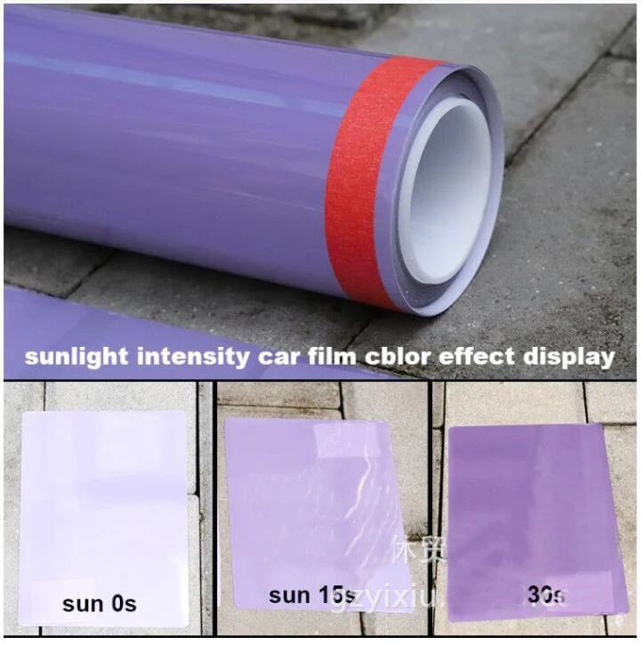 Car PPF Paint Protection Photochromic Film UV Color Change Headlight Protection Film Self-healing Anti-scratch Film Gray black