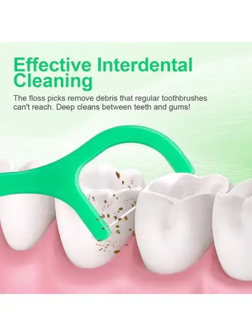 Mint dental floss stick - home portable disposable care dental floss stick - oral care - deep cleaning - interdental cleaning pr