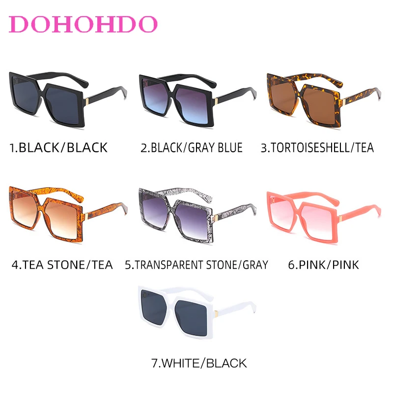 Fashion Designer Big Frame Metal Square Sunglasses Women Men Vintage Luxury Glasses Female Outdoors Driving Travel Shades UV400