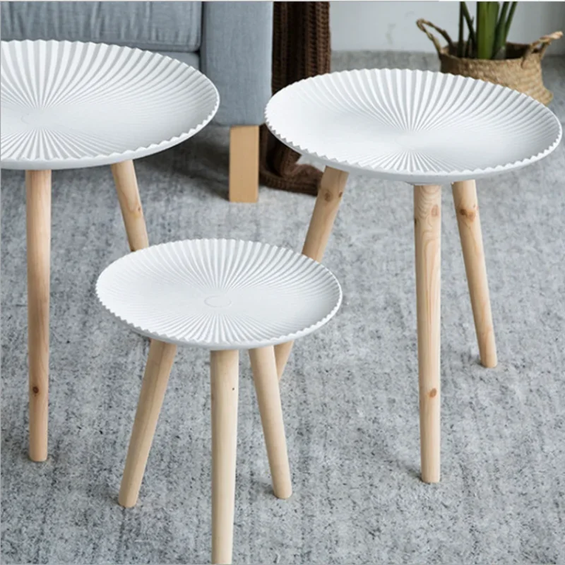 

Nordic Wooden Coffee Tables Small Creative Tray Small Table Side Table Round Modern Minimalist Corner Table Salontafel Furniture