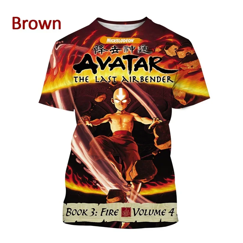 New Fashion Anime The Last Airbender 3D Printing T-shirt Casual Summer Fashion Cartoon Round Neck Short-sleeved