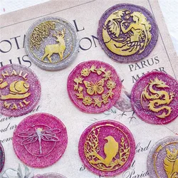 Animals Wax Seal stamps Bear Sealing wax Stamp Rabbit Snail mail Bee Butterfly Wolf Fox Whale Mermaid Dragon Dinosaur