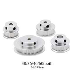 Kufan-alumínio sincronismo polia, GT2, impressora 3D, furo da roda, 5mm, 8mm, 10mm, largura 6mm, parte, 30mm, 36mm, 40mm, 60 milímetros, 80 milímetros