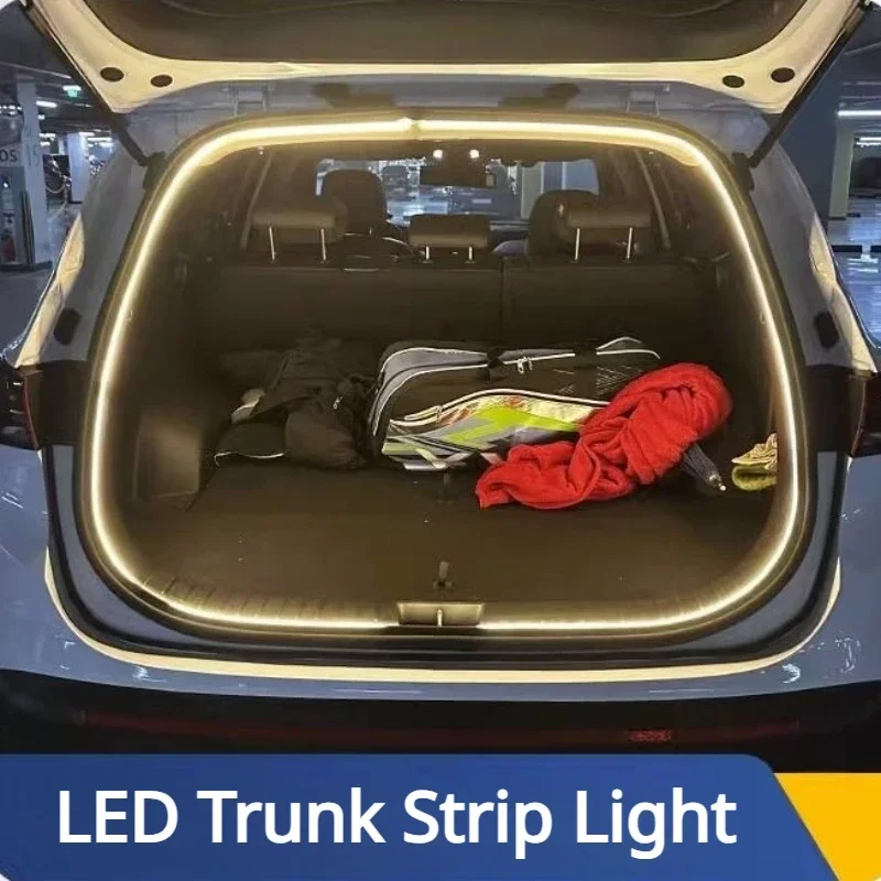 For Tesla Model 3 Y LED Trunk Strip Light Brighten LED Strip Atmosphere Lamps Strips Frunk Light Decorative Warm White Brighten