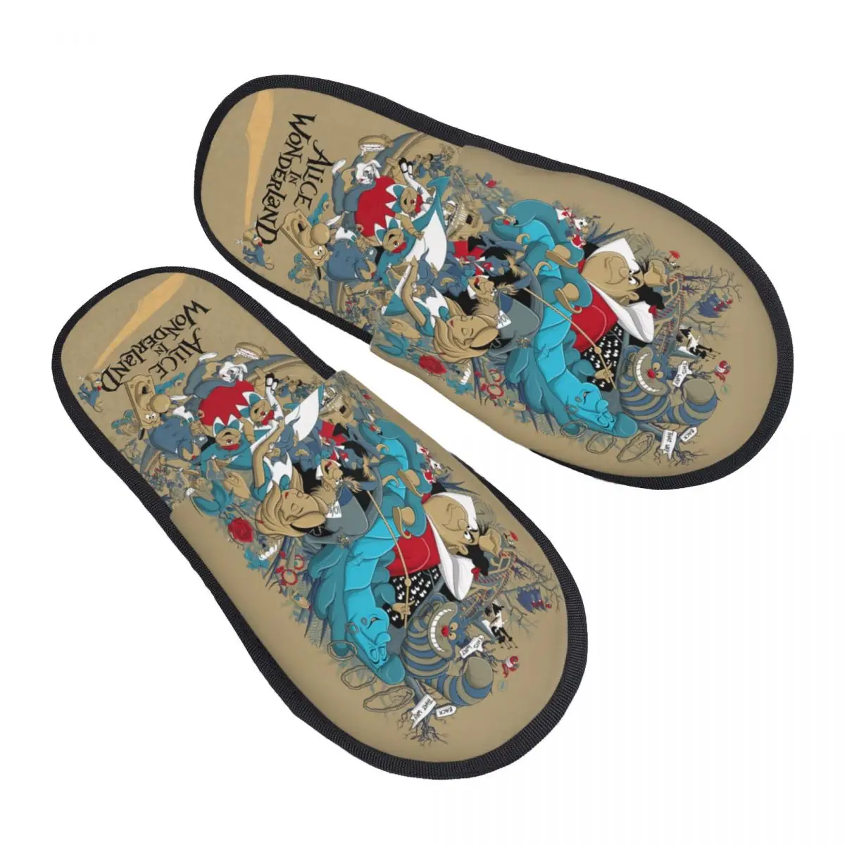 

Пользовательские гостевые тапочки Чеширского кота в стиле аниме «Алиса в стране чудес» для отелей, женские домашние тапочки с героями мультфильмов