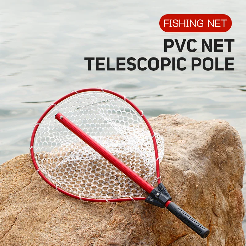 

WEIHE 3-цветная рыболовная сачка, телескопическая удочка Pesca, корпус из алюминиевого сплава, сетка из ПВХ
