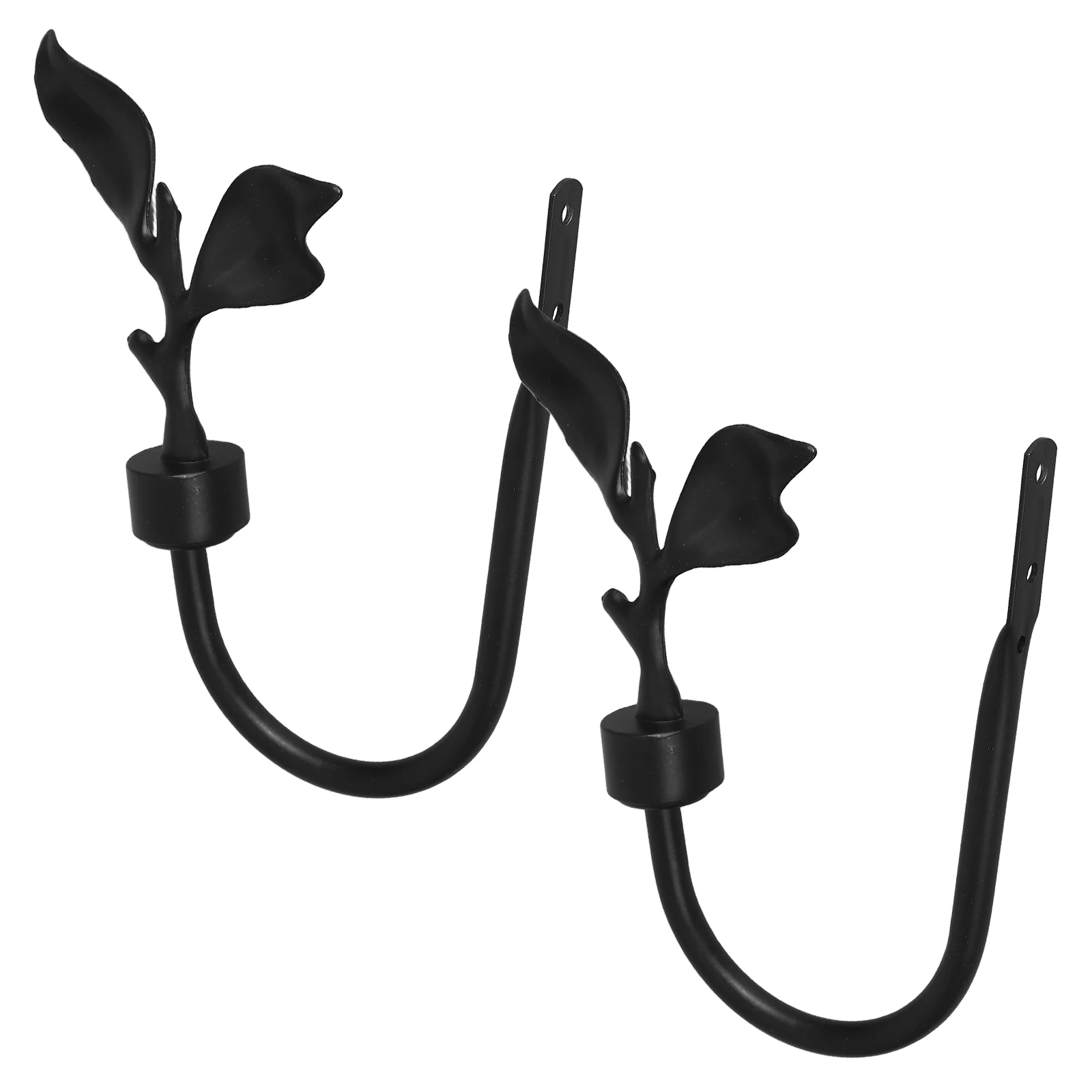

2Pcs Leaf Curtain Holdbacks Zinc Alloy Metal Curtain Hooks Wall Mounted Tieback Holders Drapery Decor Wall Hook