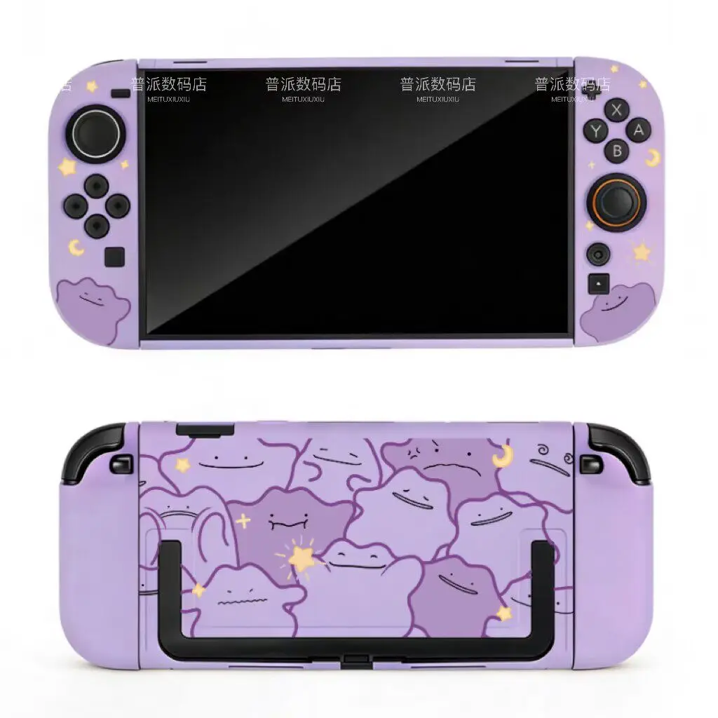 Nieuwe Pokemon Switch 2 Split beschermhoes Ditto Pikachu Patroon Cover voor Ns2 Game Console Anti-kras Gaming Accessoires