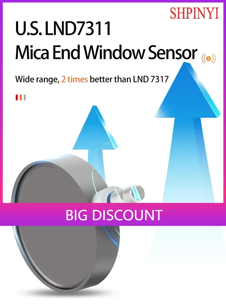 Aikesi Nuclear Radiation Detector LND7311 Geiger Counter Mica Window Radon Detector Alpha Beta Surface Contamination Monitors