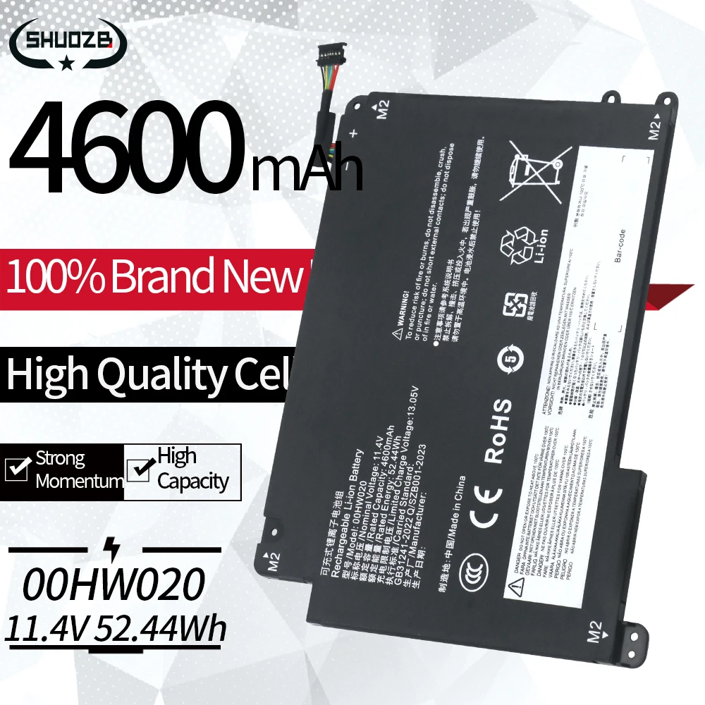 

New 00HW020 00HW021 Laptop Battery For Lenovo ThinkPad P40 Yoga 460 Yoga 14 SB10F46458 SB10F46459 11.4V 53WH Free Tools