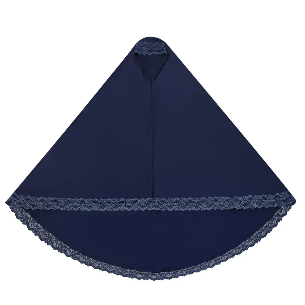 

Lace Headscarf Burqa Eid Ramadan Muslim Women Overhead Prayer Hijab Scarf Khimar Turkey Headdress Arabic Abayas Islamic Hijabs
