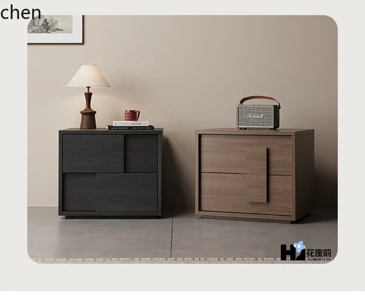 DSAflower cliff front solid wood bedside table household bedroom storage storage cabinet retro card door cabinet