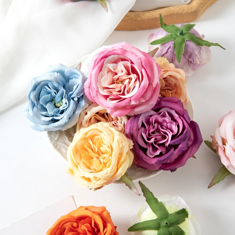 50/100 Stück Künstliche Blumen aus Seide, Pfingstrosen für Wohnzimmer, Tisch, Hochzeitsdekoration, Gartenkranz, Blumenwand, Dekorationsartikel – Detail 6