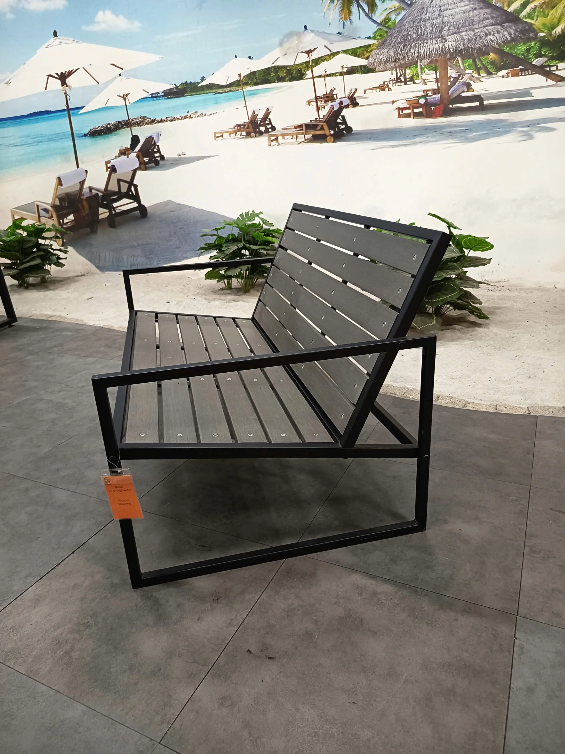 ม้านั่งสนาม 2 ที่นั่ง โครงเหล็ - Outdoor Furniture Vietnam บทวิจารณ์และราคา