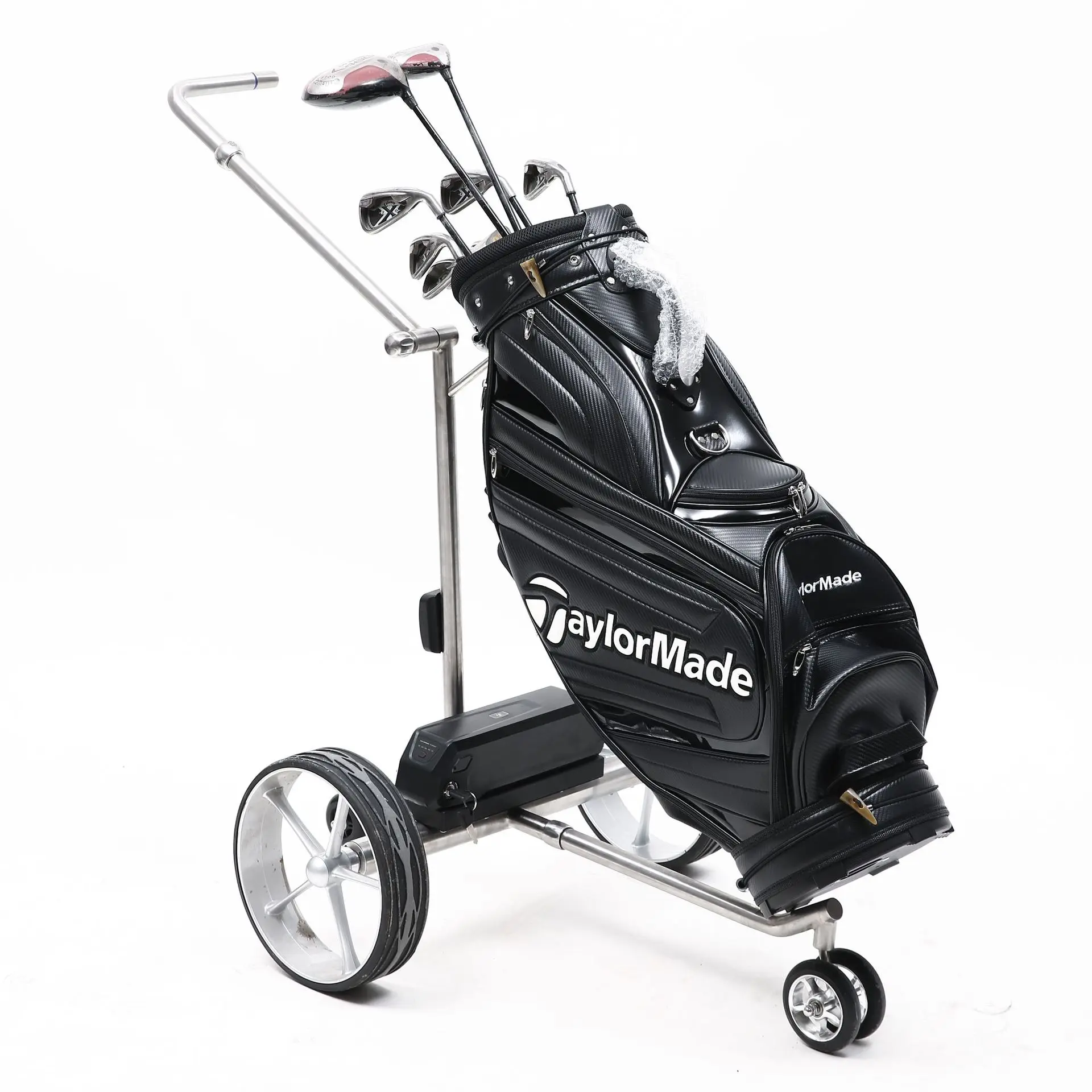 

ZAIQU Logo Customized New Golf Trolley Cart Three Wheels Wholesale Golf Carts Easy Folding Golf Push Trolley