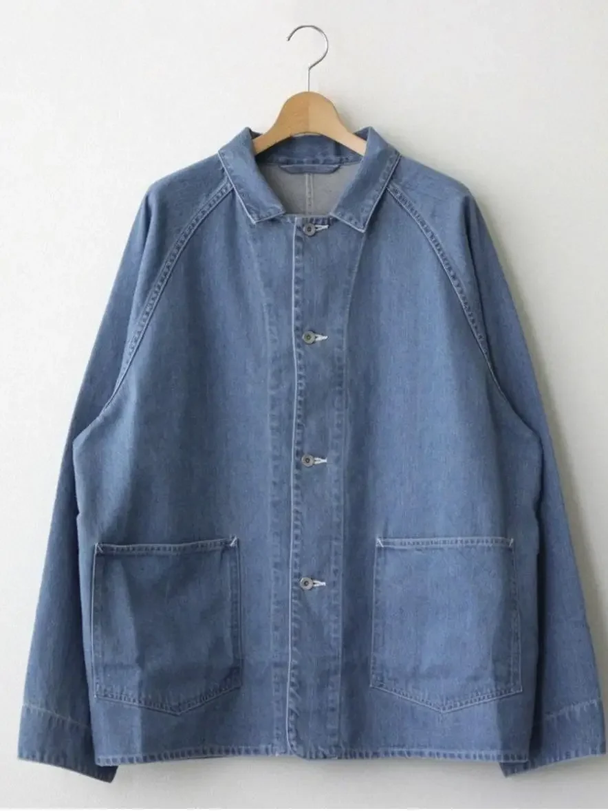 NANAMICA 24SS Vintage washed blue-dyed denim jacket
