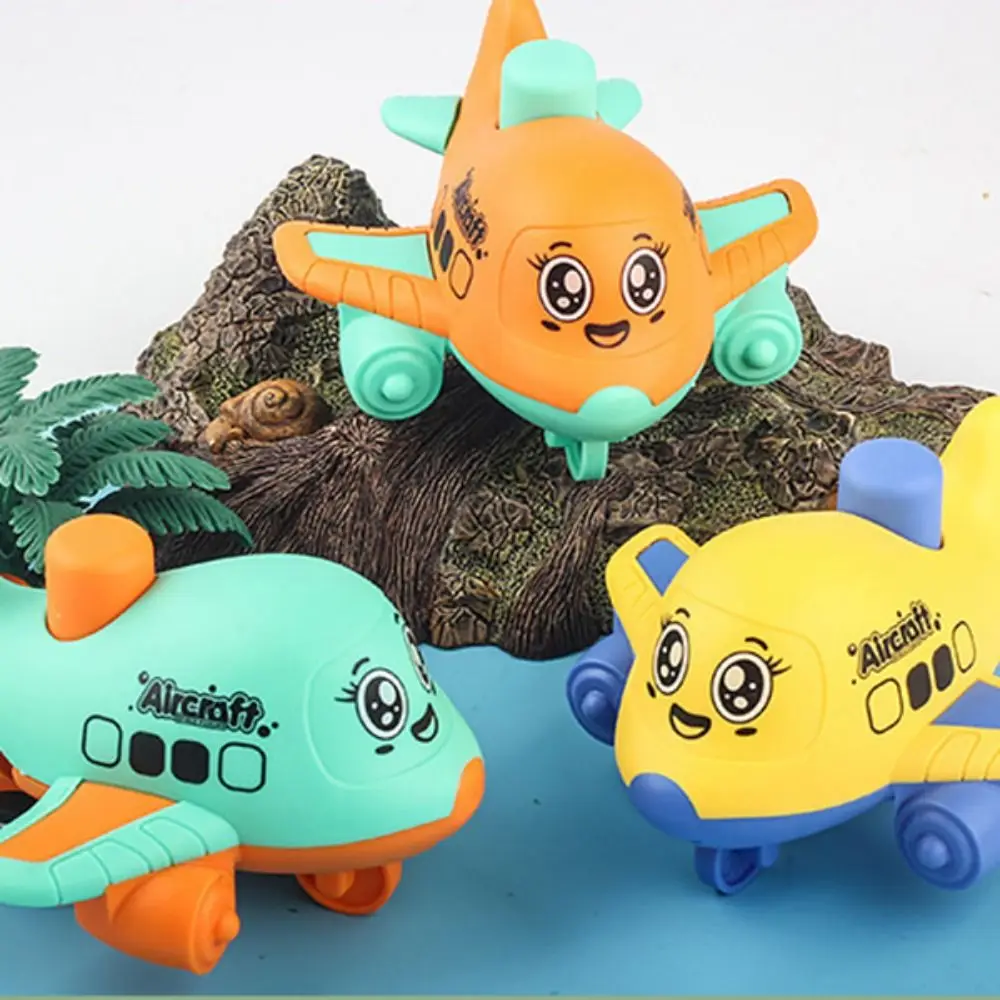 ปริศนา Press and Go รถของเล่นการศึกษาจําลองเครื่องบิน Inertia รถเครื่องบินการ์ตูนกด Inertia ดึงกลับของเล่น