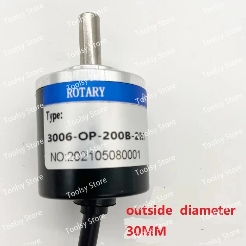 

Мини-инкрементный поворотный энкодер, внешний диаметр 30 мм, диаметр вала 6 мм AB, двухфазный фотоэлектрический энкодер 100 200 360 400 1000P