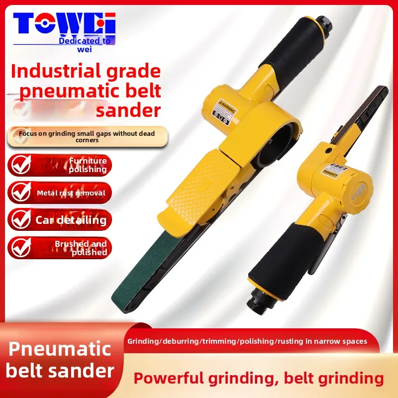 

Тайваньская пневматическая ленточная шлифовальная машина, портативная полировальная машина, круговая шлифовальная машина 10*330, узкая версия, машина для волочения проволоки, шлифовальный станок