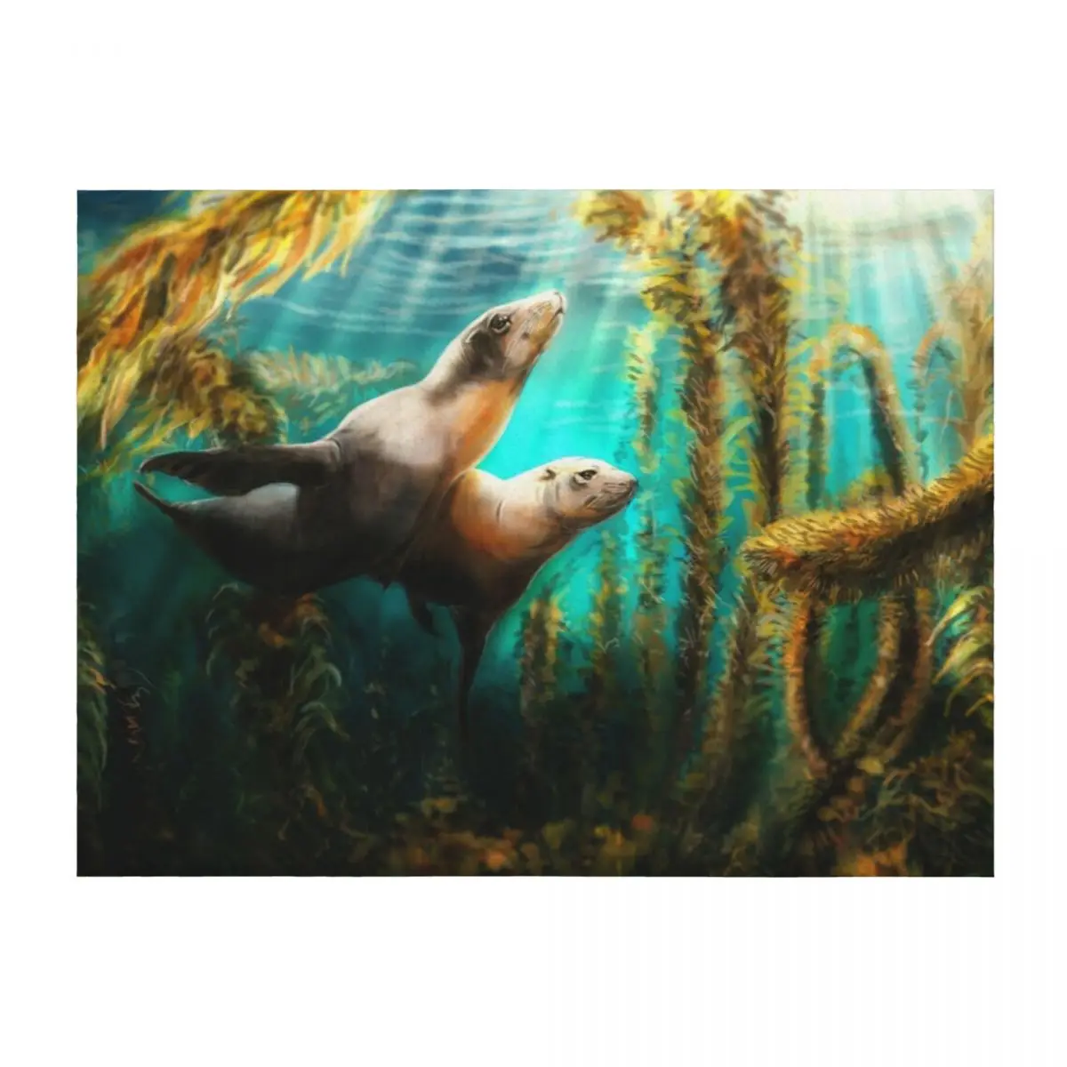 

California Sea Lions Throw Blanket Sofas Sofa Sofa Quilt Single Blankets